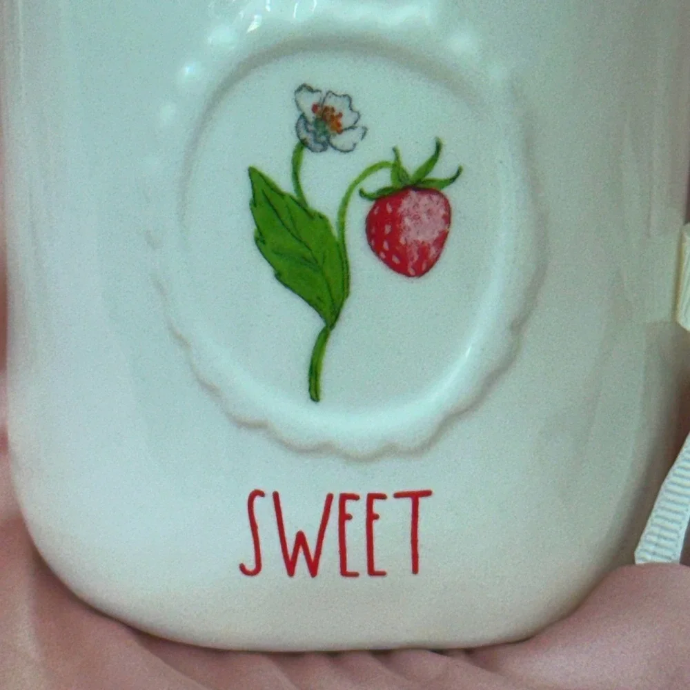 Rae Dunn SWEET Strawberry Mug NWT New Red Interior Artisan Collection by Magenta